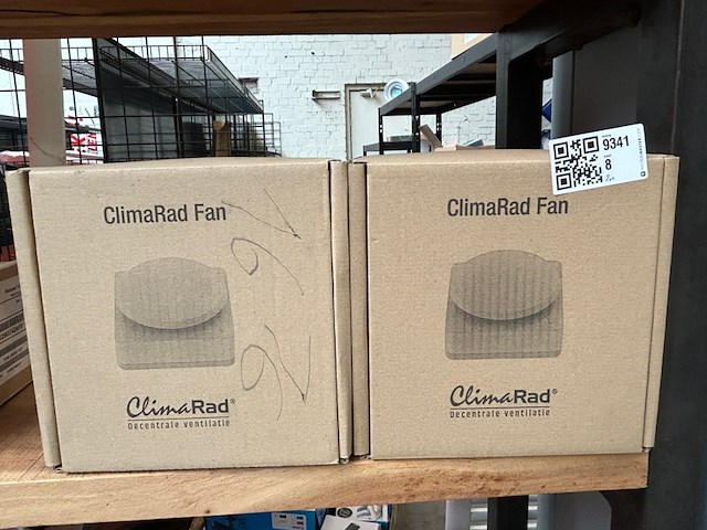 2x climarad fan decentrale ventilatie - afbeelding 1 van  3