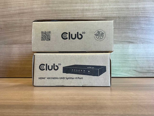 (2x) club (csv-1380) 3d hdmi™ 4k@60hz uhd splitter 4 ports - afbeelding 2 van  4