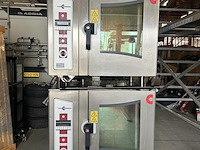 2x combi-oven steamer 6 x 1/1 gn elektrisch met 1x onderstel, convotherm