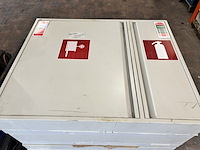2x complete brandveiligheidskast met brandslanghaspel en schuimblusser, ajac chubb - afbeelding 1 van  9
