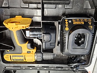 2x compressor en 2x accuboormachine, herkules en dewalt, 200/10/24 air compressor, dc740, rood - afbeelding 8 van  19