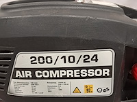 2x compressor en 2x accuboormachine, herkules en dewalt, 200/10/24 air compressor, dc740, rood - afbeelding 14 van  19