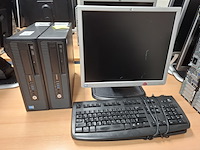 2x computer met beeldscherm en toetsenbord, hp, hp elitedesk 800 g1 sff i5, 2016 - afbeelding 1 van  6