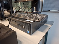 2x computer met beeldscherm en toetsenbord hp, hp pro 6300 sff i5 en hp elitedesk 800 g1 sff i5, bouwjaar 2013 en 2016 - afbeelding 7 van  8