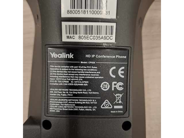 2x conferentie telefoon yealink, cp920 - afbeelding 5 van  6