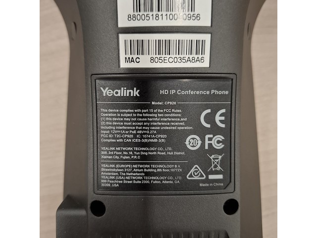 2x conferentie telefoon yealink, cp920 - afbeelding 6 van  6
