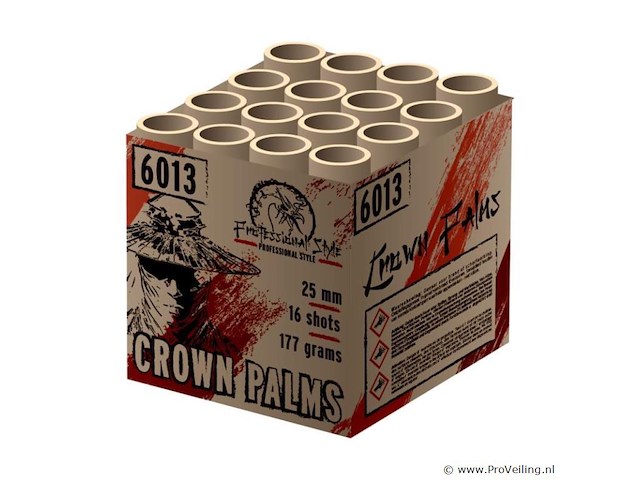 2x crown palms 16 shots 20mm cake - afbeelding 1 van  1