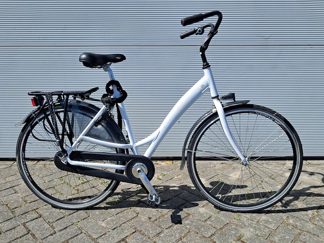 2x damesfiets, wit - afbeelding 7 van  27