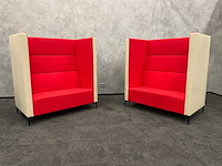 2x deberenn - akoestische sofa beige/rood - afbeelding 1 van  16