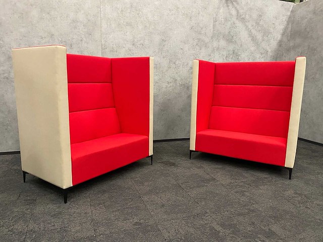 2x deberenn - akoestische sofa beige/rood - afbeelding 10 van  16