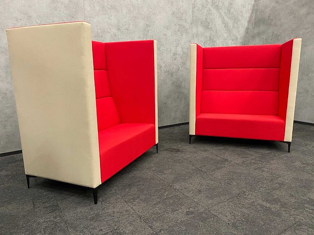 2x deberenn - akoestische sofa beige/rood - afbeelding 11 van  16