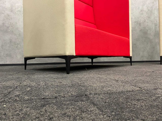 2x deberenn - akoestische sofa beige/rood - afbeelding 13 van  16