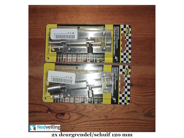 2x deeurgrendel/schuif 120 mm (doos-q) - afbeelding 1 van  3