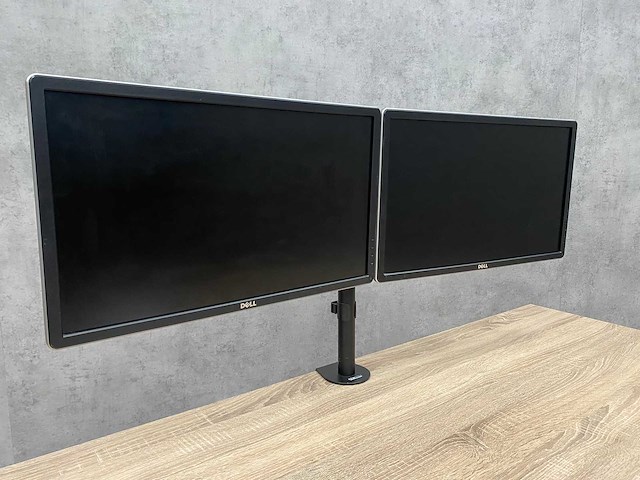 2x dell p2314ht - 23" monitor met monitorarm - dp, vga, dvi - afbeelding 1 van  15