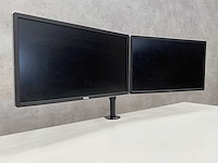 2x dell p2414hb - 24" monitor met monitorarm - dp, vga, dvi - afbeelding 1 van  10