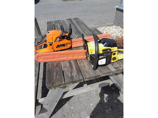 2x demo kettingzaagmachines, powertech pt5200 en kraftroyal+line - afbeelding 2 van  6