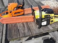 2x demo kettingzaagmachines, powertech pt5200 en kraftroyal+line - afbeelding 2 van  6