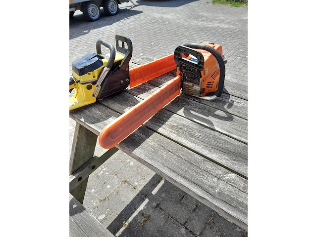 2x demo kettingzaagmachines, powertech pt5200 en kraftroyal+line - afbeelding 4 van  6