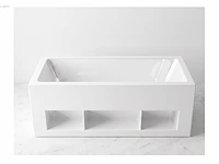 2x design bad - hoogglans wit - 170x80x63,5cm -...