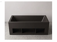 2x design bad - mat zwart - 170x80x63,5cm -...