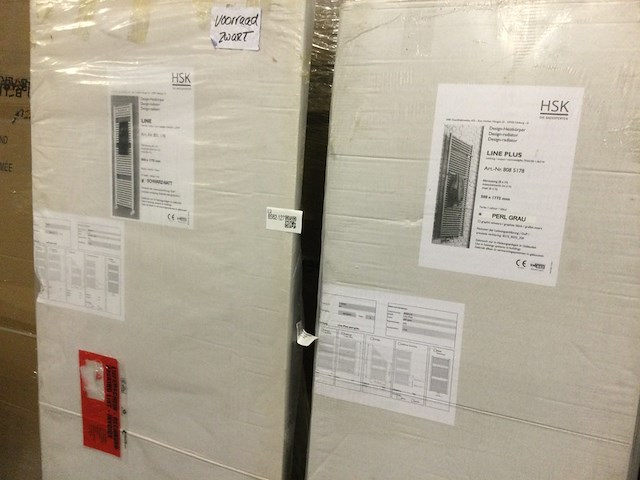 2x design radiator 177,5x50 cm, hsk line plus, 8085178, perl grau/zwart mat - afbeelding 5 van  5