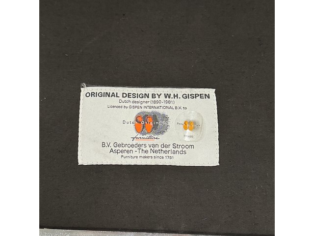 2x design sledestoel, gebroeders van der stroom, rood en blauw, design w.h. gispen - afbeelding 8 van  11