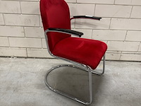 2x design sledestoel, gebroeders van der stroom, rood en blauw, design w.h. gispen - afbeelding 9 van  11