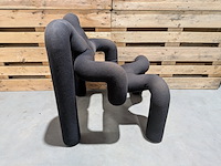 2x design stoel, varier, ekstrem, knit 009 black - afbeelding 3 van  5