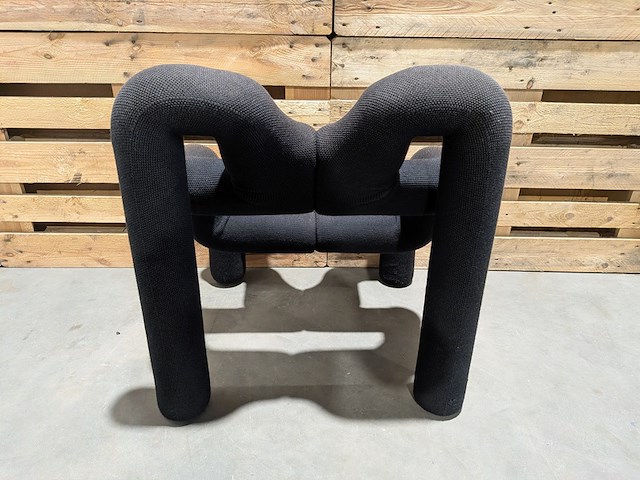 2x design stoel, varier, ekstrem, knit 009 black - afbeelding 4 van  5