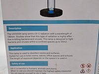 2x desinfectie lamp, uvix, uvix55r uv-c lamp - afbeelding 3 van  4