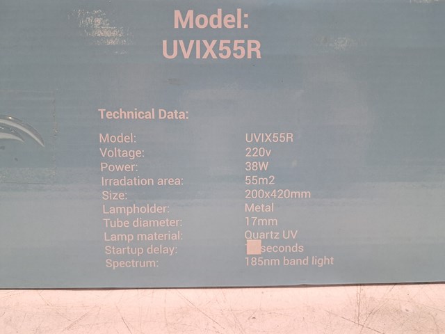 2x desinfectie lamp, uvix, uvix55r uv-c lamp - afbeelding 4 van  4