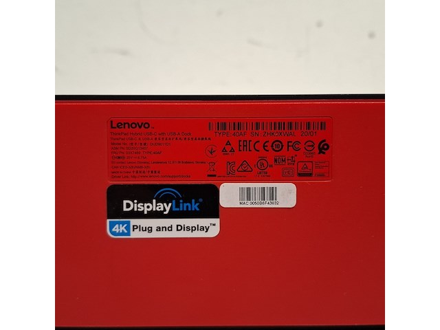 2x dockingstation lenovo, thinkpad hybrid usd-c with usb-a dock | dud9011d1 | 40af - afbeelding 7 van  8