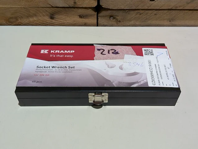 2x dopsleutelset, kramp, 1/2" 29-delig + 1/4" 45-delig - afbeelding 2 van  11