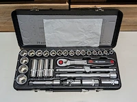 2x dopsleutelset, kramp, 1/2" 29-delig + 1/4" 45-delig - afbeelding 6 van  11
