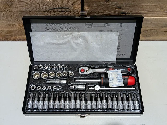 2x dopsleutelset, kramp, 1/2" 29-delig + 1/4" 45-delig - afbeelding 10 van  11