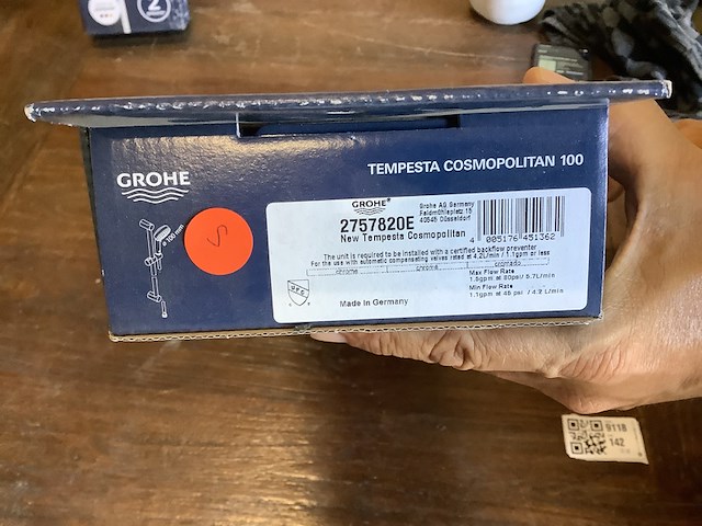 2x doucheset met 2 stralen, grohe, tempesta cosm. 100, chroom - afbeelding 2 van  2