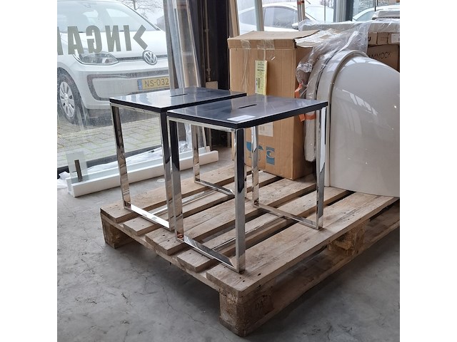 2x douchestoel best design, faece-black, zwart - afbeelding 1 van  4