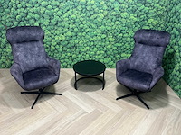 2x draaibare fauteuil met bijzettafel - afbeelding 4 van  13
