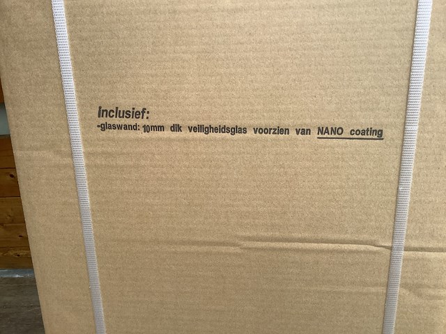 2x draaibare zijwand met scharnier profiel links wb, 20.3948, mat glas - afbeelding 3 van  4