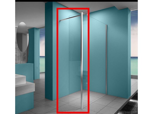 2x draaibare zijwand met scharnier profiel rechts wb, 20.3949, mat glas - afbeelding 1 van  4