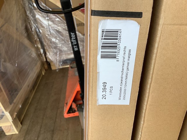 2x draaibare zijwand met scharnier profiel rechts wb, 20.3949, mat glas - afbeelding 4 van  4