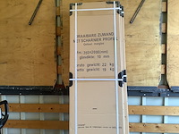 2x draaibare zijwand met scharnier profiel rechts wb, 20.3949, mat glas - afbeelding 2 van  4