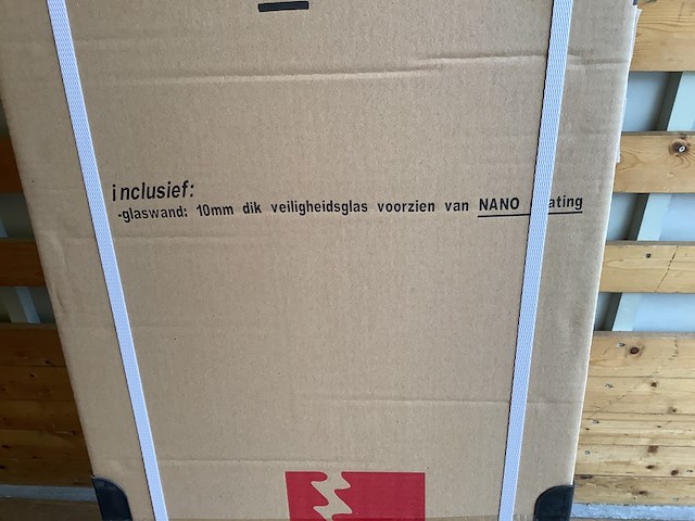 2x draaibare zijwand met scharnier profiel rechts wb, 20.3949, mat glas - afbeelding 3 van  4