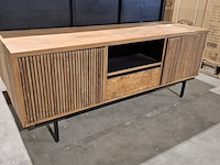 2x dressoir en tv meubel rhythm, raw materials, bruin - afbeelding 2 van  14