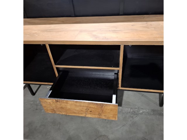 2x dressoir en tv meubel rhythm, raw materials, bruin - afbeelding 5 van  14
