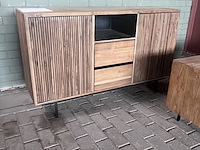 2x dressoir en tv meubel rhythm, raw materials, bruin - afbeelding 9 van  14
