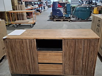 2x dressoir en tv meubel rhythm, raw materials, bruin - afbeelding 11 van  14
