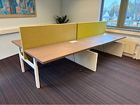 (2x) duo bureau (160x168 cm) voorzien van akoestisch scherm - afbeelding 1 van  4