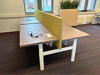 (2x) duo bureau (160x168 cm) voorzien van akoestisch scherm - afbeelding 3 van  4