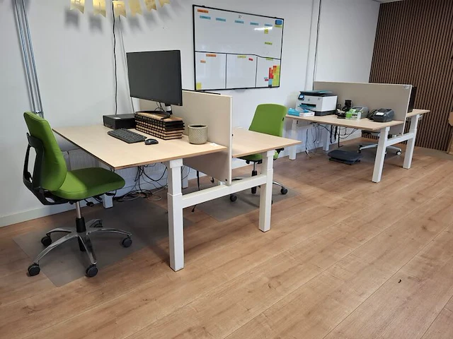 2x duo-bureau, in hoogte verstelbaar - afbeelding 1 van  8
